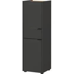 MIDISCHRANK mit Schublade aus Eiche-Optik mit Soft-Close-Funktion, Grau-Beige 34x34x111 cm