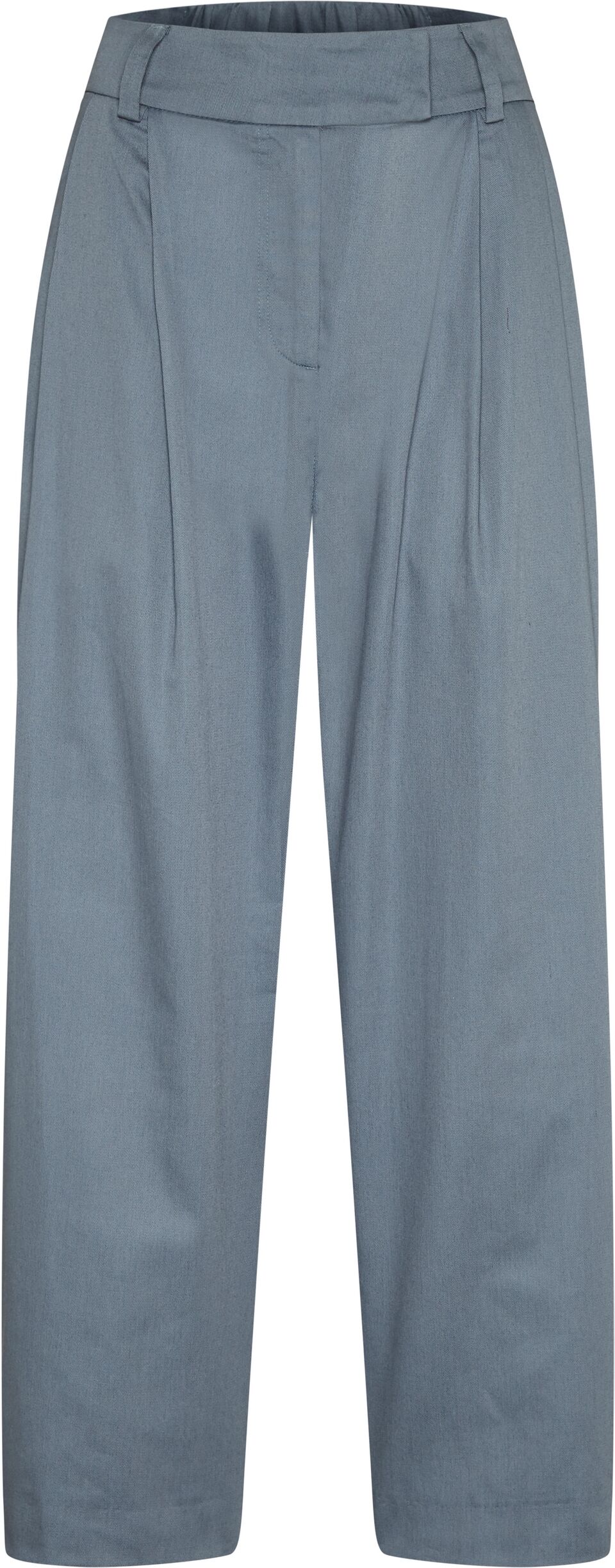 Stoffhose BUGATTI, Damen, Gr. 40, Normalgrössen, blau (petrol), 66% Baumwolle, 34% Lyocell, unifarben, normal, Hosen Stoffhose, mit Bundfalten petrol 40, Normalgrössen