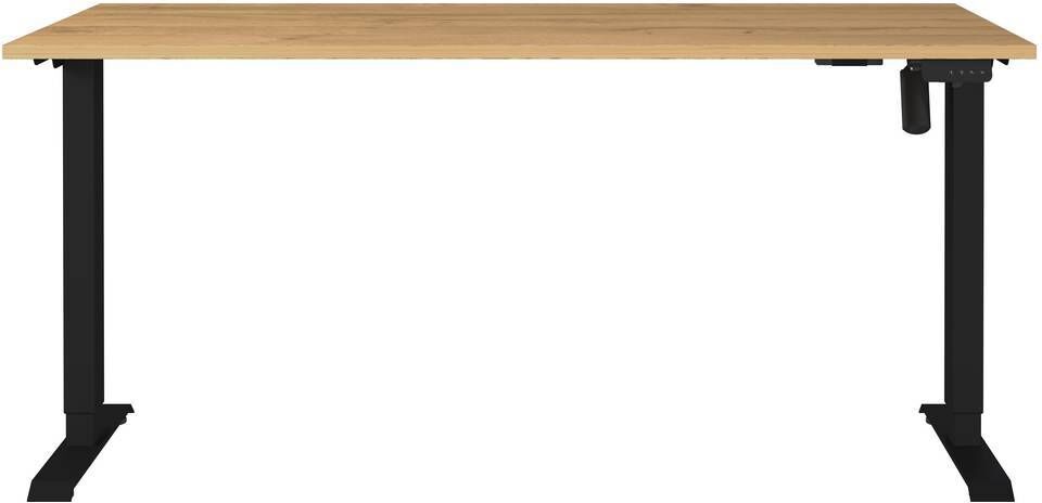 Pharao24.de Höhenverstellbarer Schreibtisch Elektrischer Schreibtisch 80 cm tief 180 cm breit