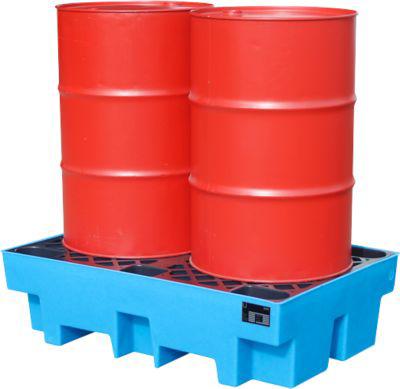 PE-Auffangwannen für 2 x 200 Liter-Fässer