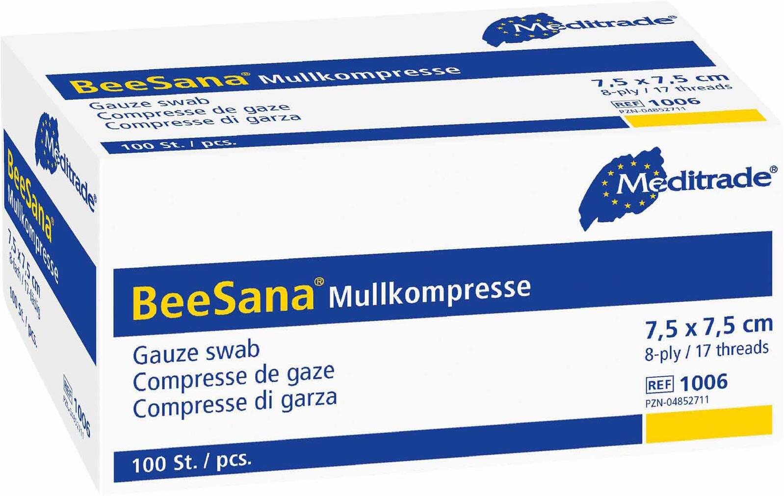 Meditrade® Mull-Kompressen BeeSana® 7.5 cm x 7.5 cm 1006