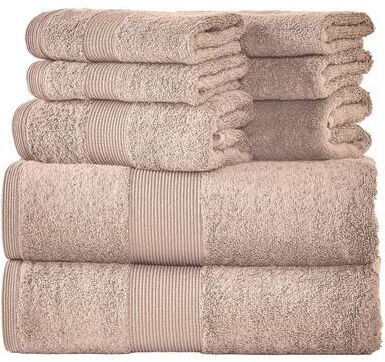 Fabstyles Premium Quality 8 Piece 600 GSM Zero Twist Cotton Towel Set