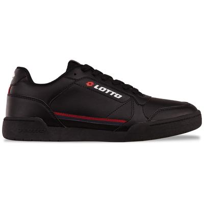 Sneaker LOTTO, Damen, Gr. 36, rot (schwarz, rot), Kunstfaser, Synthetik, clean, Schuhe Sneaker, - besonders vielseitig zu kombinieren