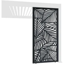 Weide Dekorative Wand Für Pergola Aus Aluminium 3 Maße Grau1.13 Meter