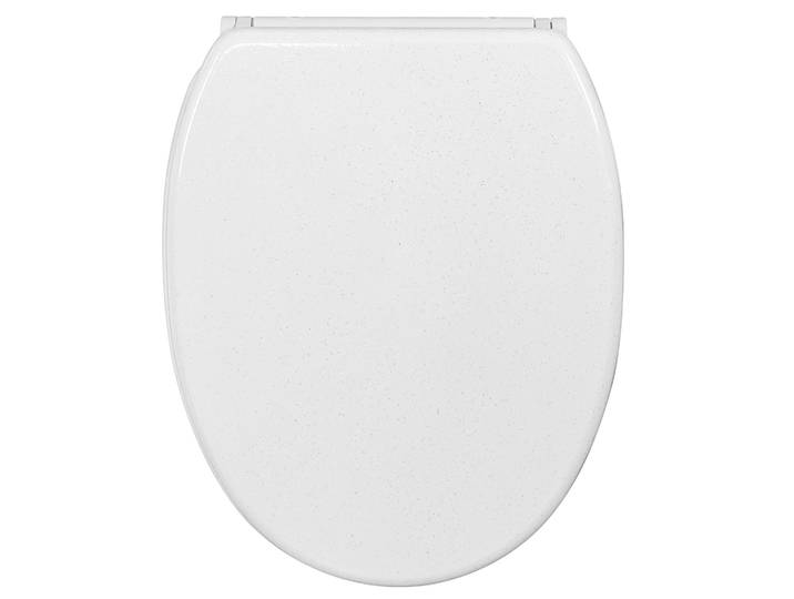 SANILO® WC-Sitz mit Absenkautomatik und Schnellverschluss Glitzer Weiß, Toilettendeckel direkt vom Hersteller, Klodeckel, Klobrille, WC Deckel