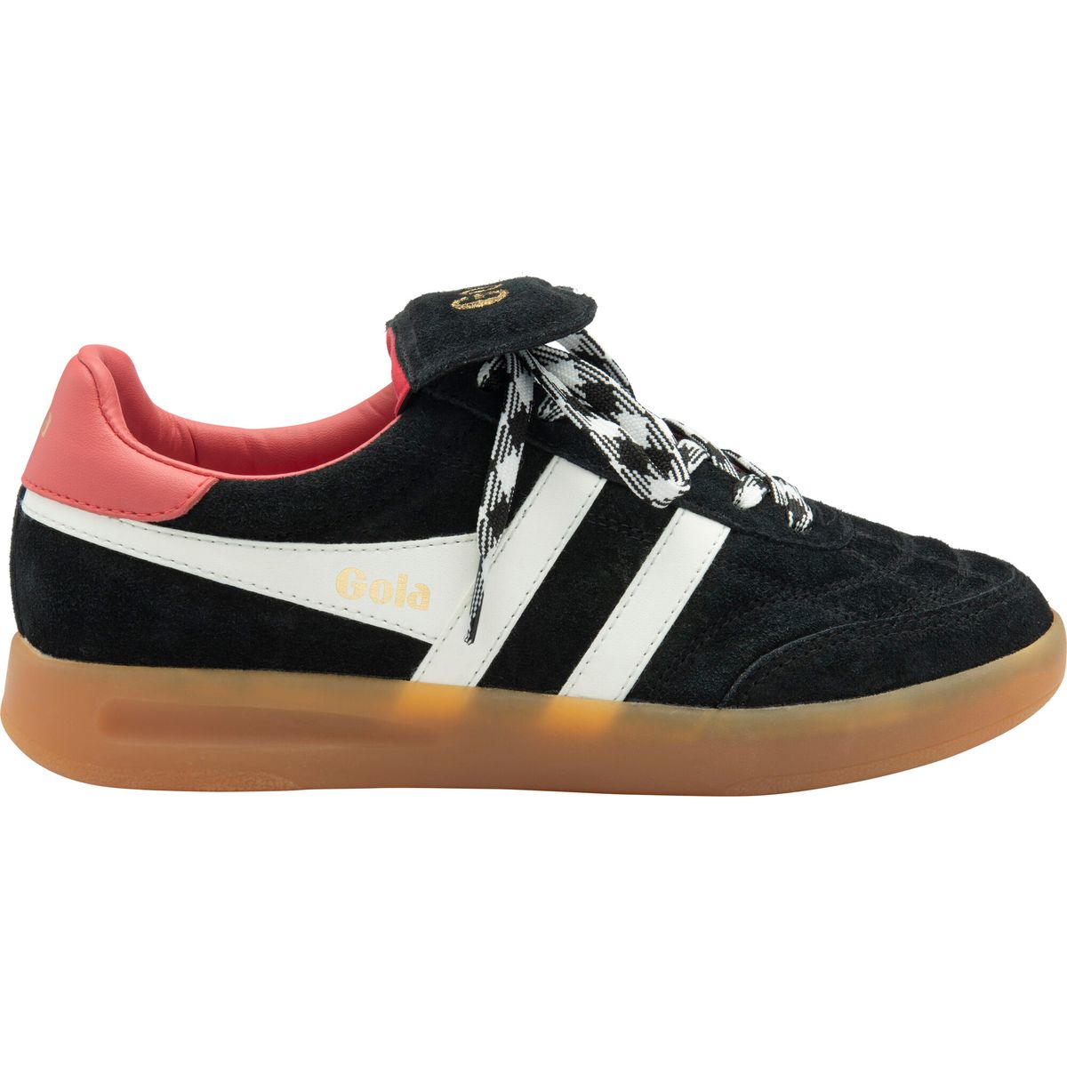 Gola Stadia '86 Sneaker Women black/off white/coral/gum (BW) 3 CLB787-BW-3-blackoffwhitecoralgum