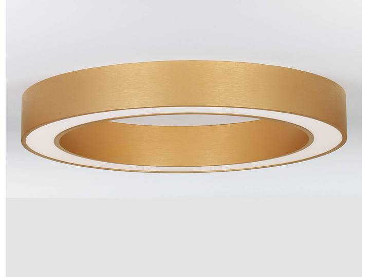 Plafonnier Morbido Ø 60cm Doré/Doré Câble ABS, douille ABS, baldaquin aluminium, boîtier luminaire aluminium LED non-remplaçables Module LED