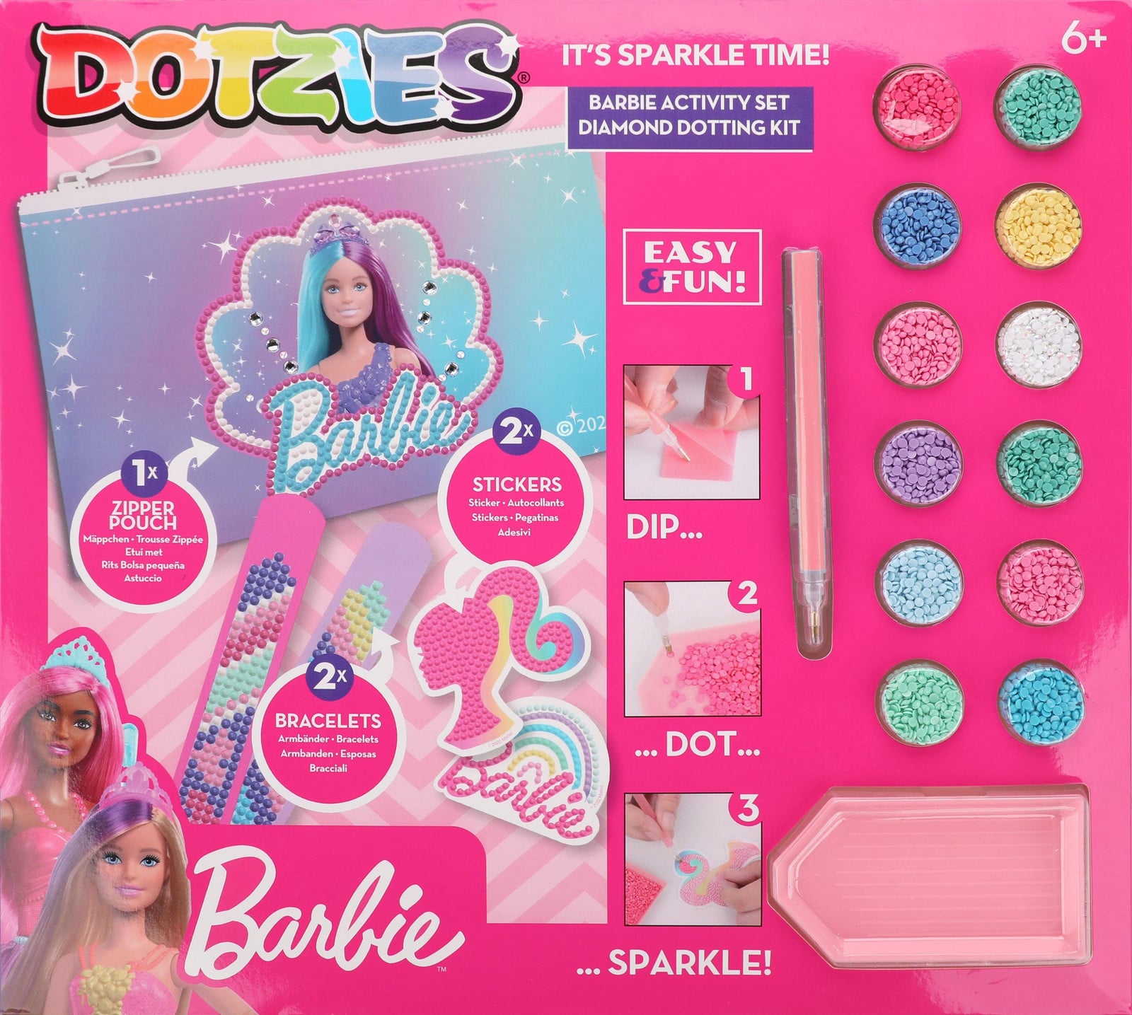 Diamond Dotz Creatieve 5-in-1 Barbie Diamanten Schilderen Set