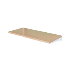 Biedrax Fachboden für Wandregal 30 x 80 cm, weiss, Boden Buche