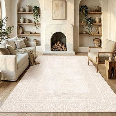 Garvee Modern Bordered Geometric Living Room Area Rug