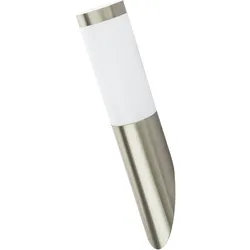 Wandleuchte aussen Edelstahl Gartenlampe Wand Wandlampe Modern, Fackel Optik, 1x E27,DxH 7,6x40 cm