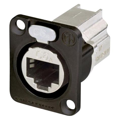 Neutrik Ethercon CAT6A D Shape feedthrough,Black (NE8FDX-P6-B)