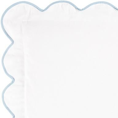 Emma Scalloped Duvet Cover - Cornflower, King - Ballard Designs
