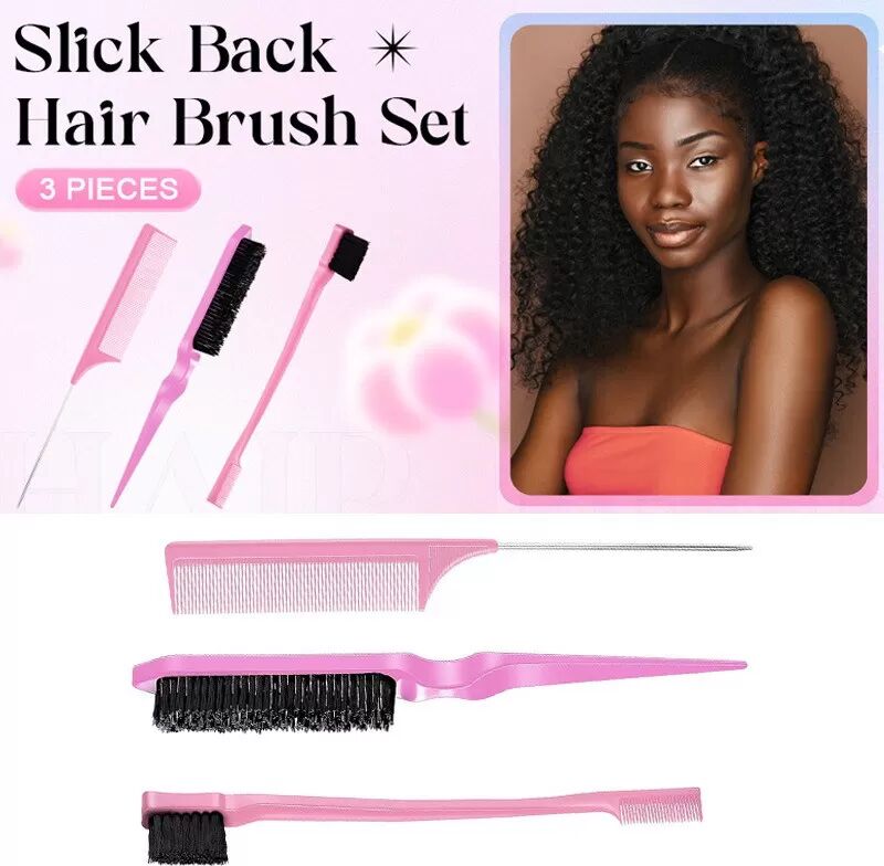 INF Ensemble de coiffure 11 pièces Peigne Pieuvre Rose - Volume et Massage