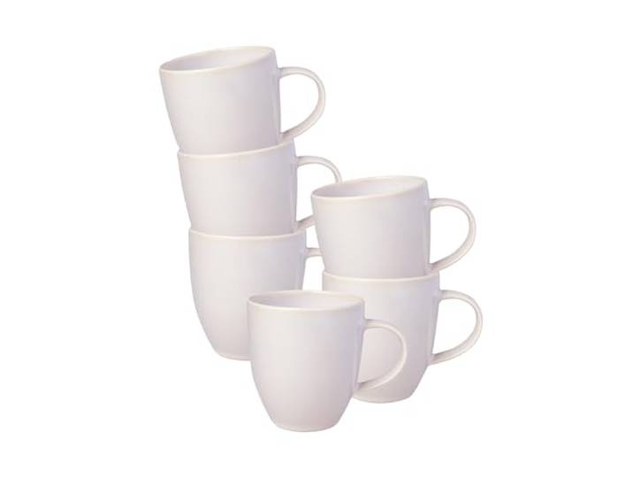 Villeroy & Boch like. by Crafted Cotton Becher mit Henkel 6er Set, 350 ml, Kaffeebecher mit Reaktivglasur, Premium Porzellan, Beige, 19-5183-9651