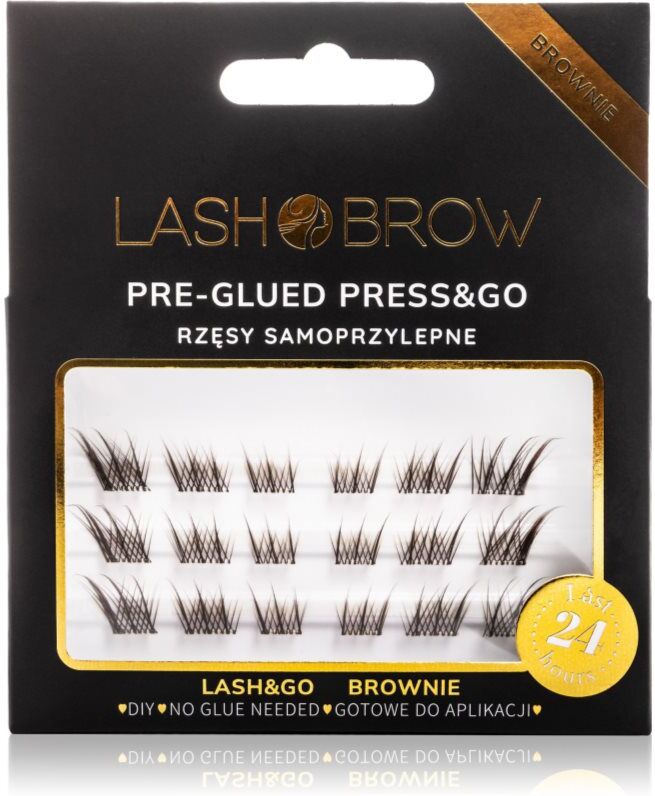 Lash Brow Press&Go Self-Adhesive Eyelashes self-adhesive cluster lashes Lashy Brownie 1 pc