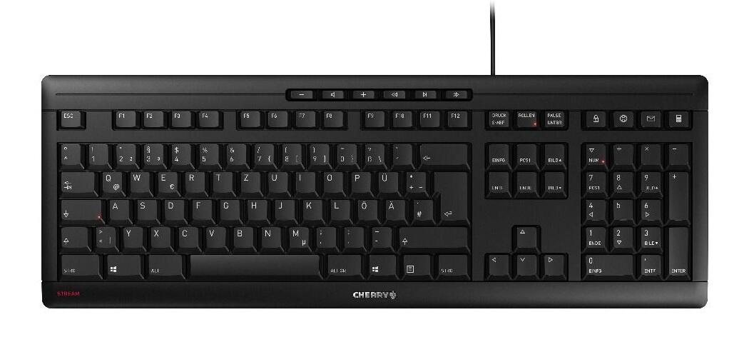 CHERRY Stream 2019 kabelgebundene Tastatur - Schwarz JK-8500DE-2