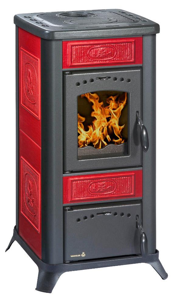 Wamsler Kaminofen | Romantik Keramik bordeaux | 7,5 kW