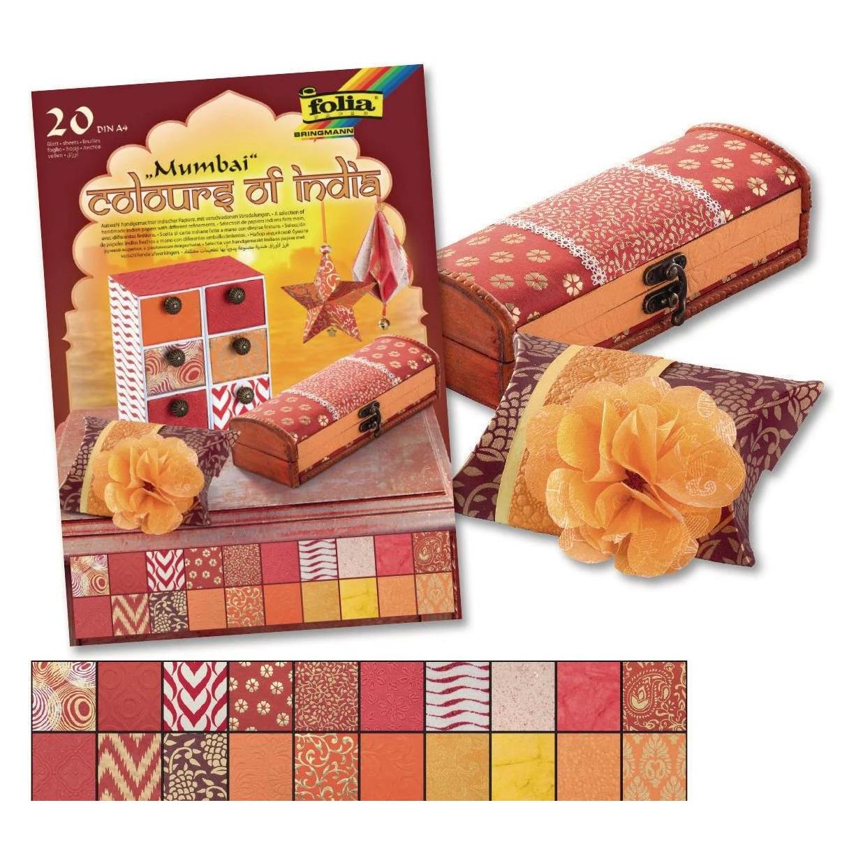 Folia Motivblock India Mumbai (170 g/m², 20x) (550402)