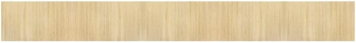 Lichtnaturel Bamboe Vloerkleed - Rechte Loper voor Woonkamer, Keuken of Hal - 60 x 500 cm
