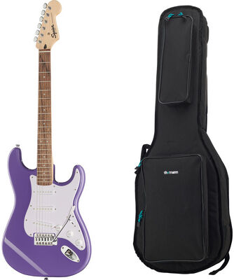 Squier Sonic Strat LRL Ultravi Bundle Ultraviolet