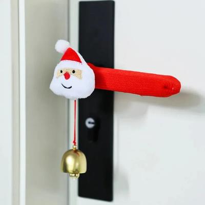 Uplift Picks Soft Santa Claus Door Handle Cover And Christmas Ornament santa Claus + Bell