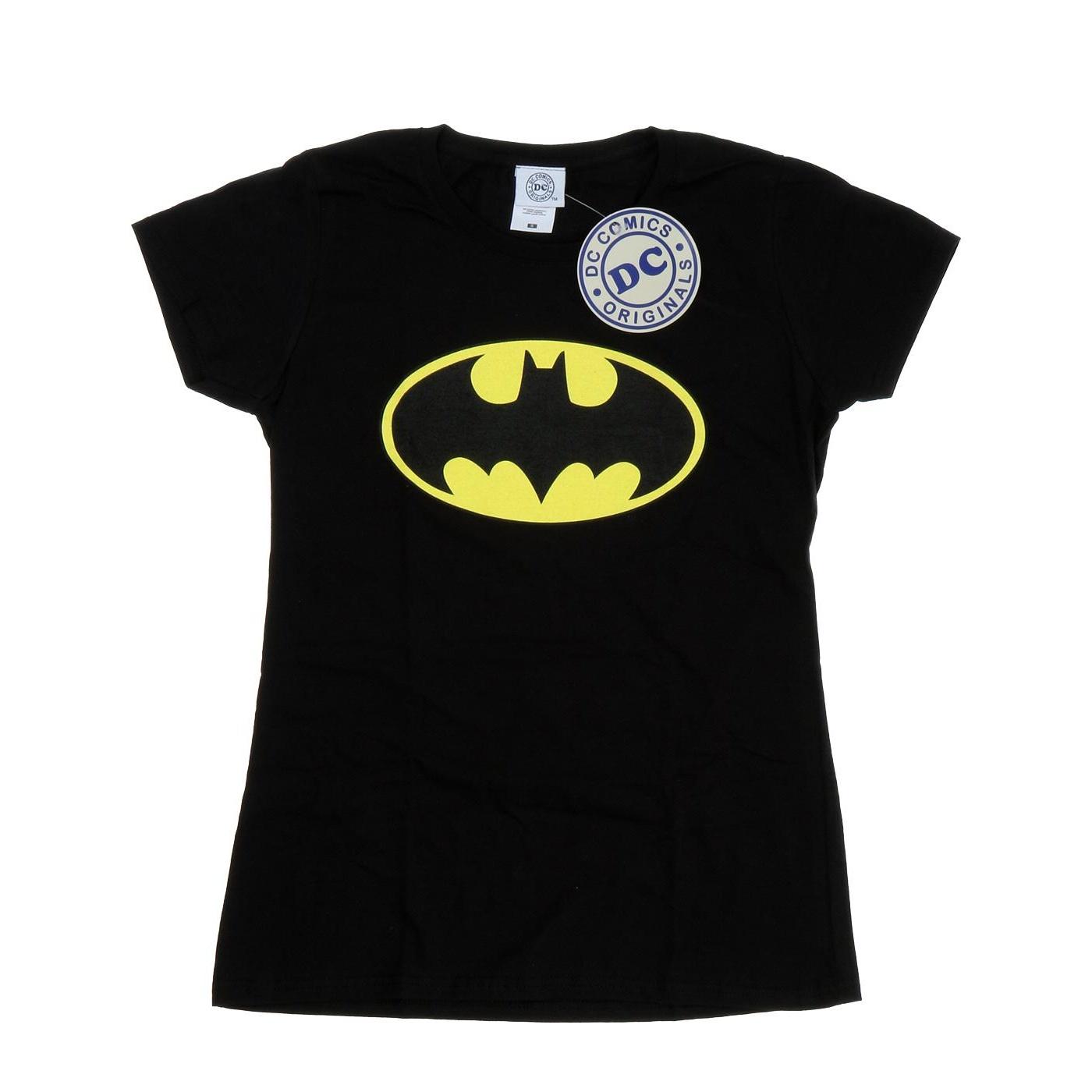 DC Comics Dames/Dames Batman Logo Katoenen T-Shirt (Zwart)