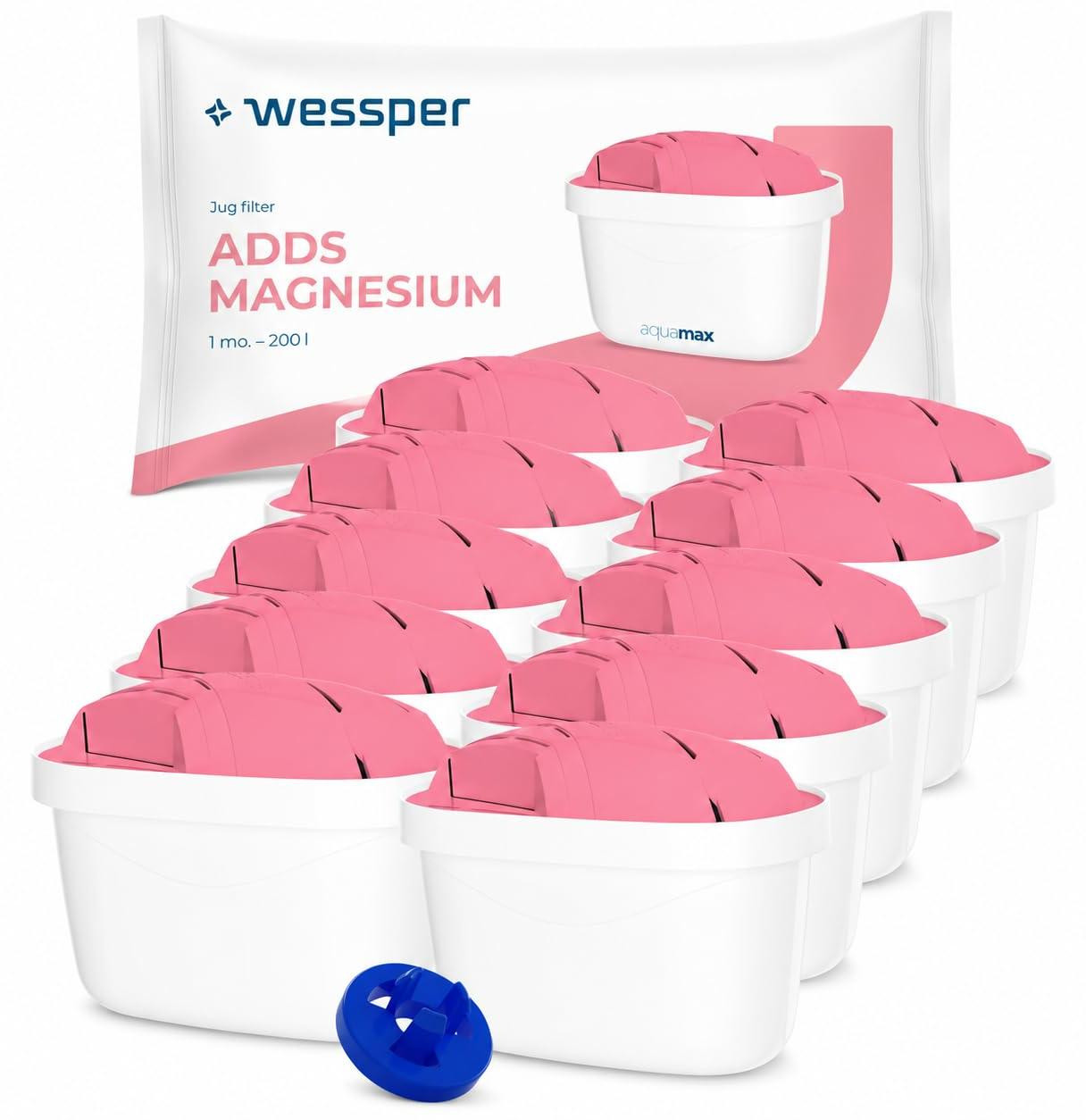 Dripio Waterfilterpatronen 10 stuks met magnesium tegen chloor en kalk