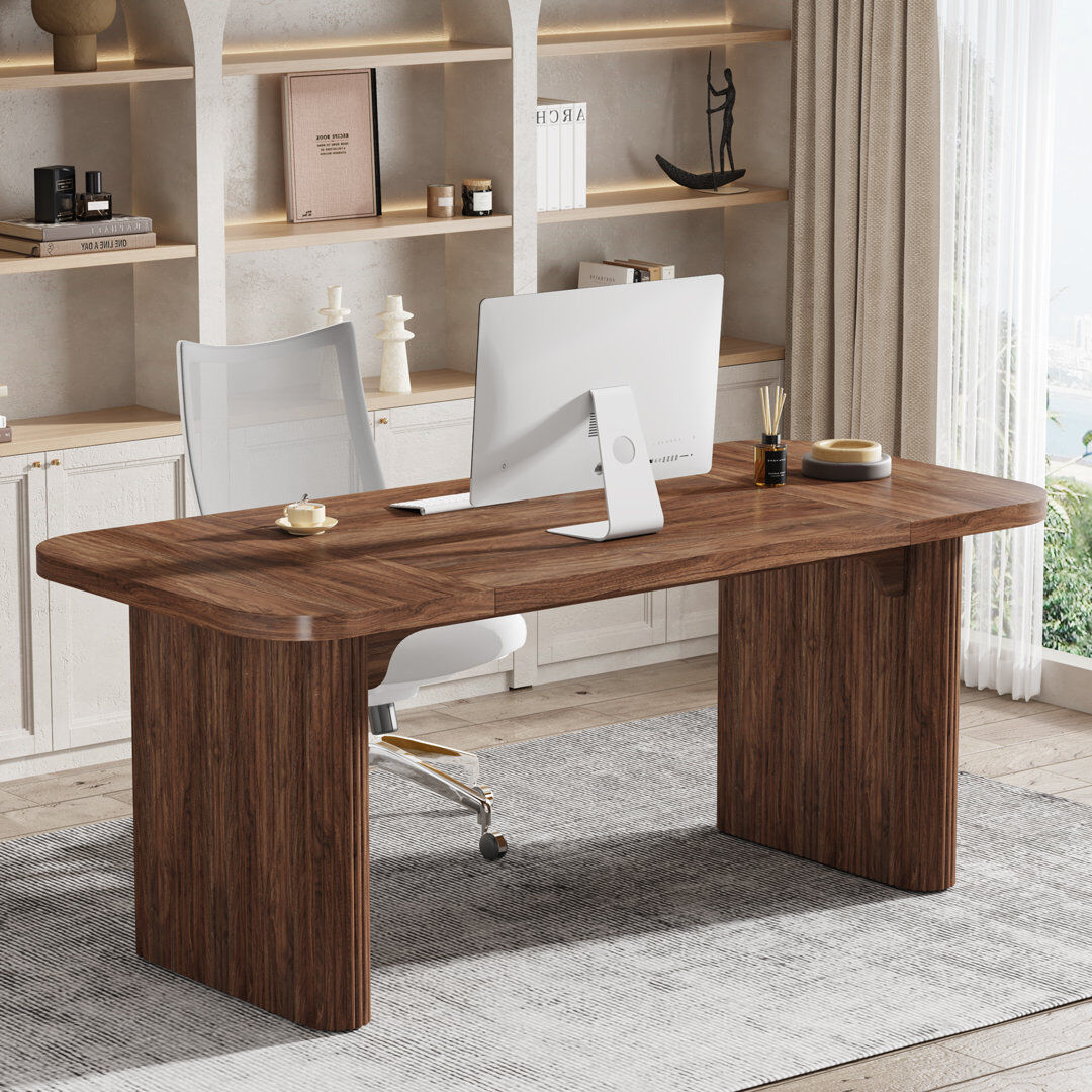 Blue Elephant Computer Desk Walnut