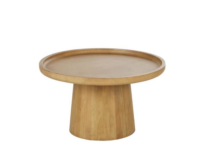 Runder Couchtisch aus massivem Mangoholz 80 cm
