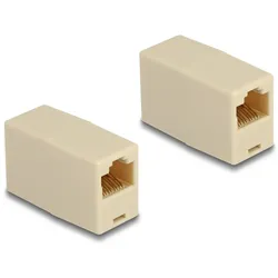 DELOCK Adapter RJ45 Buchse zu RJ45 Buchse UTP beige