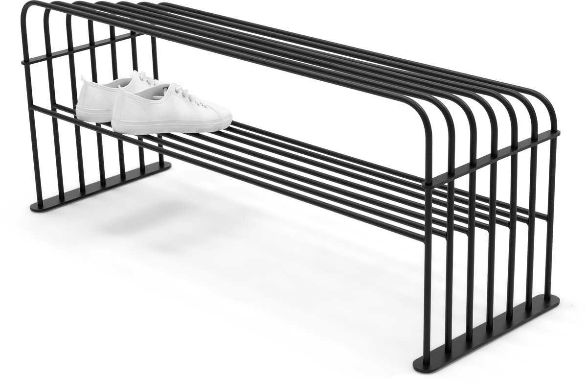 Spinder Design schoenenrek Grid 100 Zwart van staal voor 10 paar schoenen