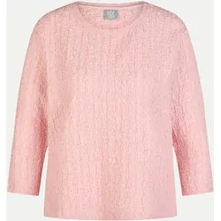 Langarmshirt in Crinkle-Optik Rosa 40