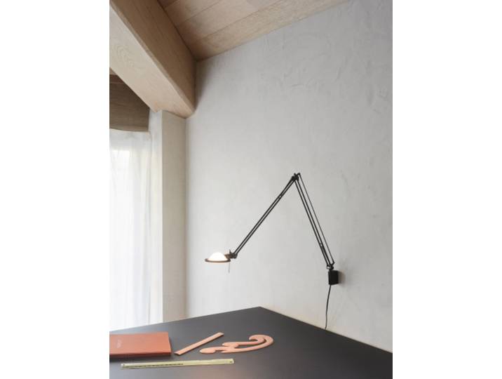 Berenice Wandleuchte 45x45 Weiß Glas/Alu - Luceplan - Aluminium