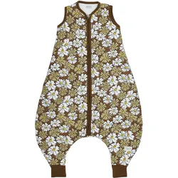 Meyco, Babyschlafsack, Schlafsack Jumper 80 cm Vintage Flower Taupe (2.0 TOG, Winter, 80 x 80 cm)
