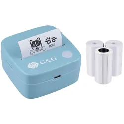 GG Mini Thermodrucker GA-SD001BL hellblau - inkl. 4 Rollen