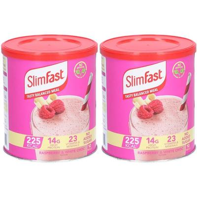 Slim Fast Pulver Himbeere+weiße Schokolade 2x 2x365 g
