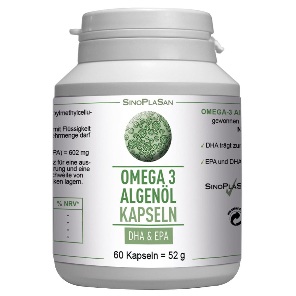 Omega-3 Algenöl Dha+Epa Kapseln 60 St