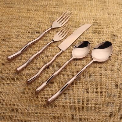 INOX ARTISANS Tedpole Bronze PVD 5 Pc. Flatware Set