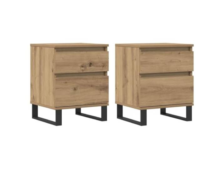 vidaXL Nachttische 2 STK. Artisan-Eiche 40x35x50 cm Holzwerkstoff