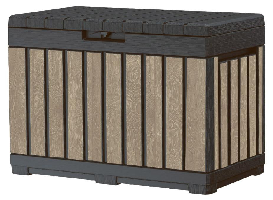 Keter Kentwood Opbergbox voor de tuin, 190 liter, beukenhout/jasanhout, B/D/H: 57 x 82,3 x 45 cm