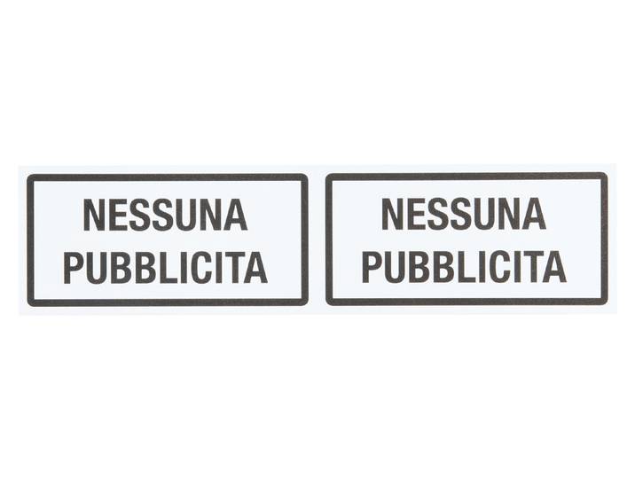Schild Nessuna Pubblicità ⌀ 20 cm