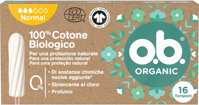 O.B. Cotone Biologico Tampons Organic Normal 16 un