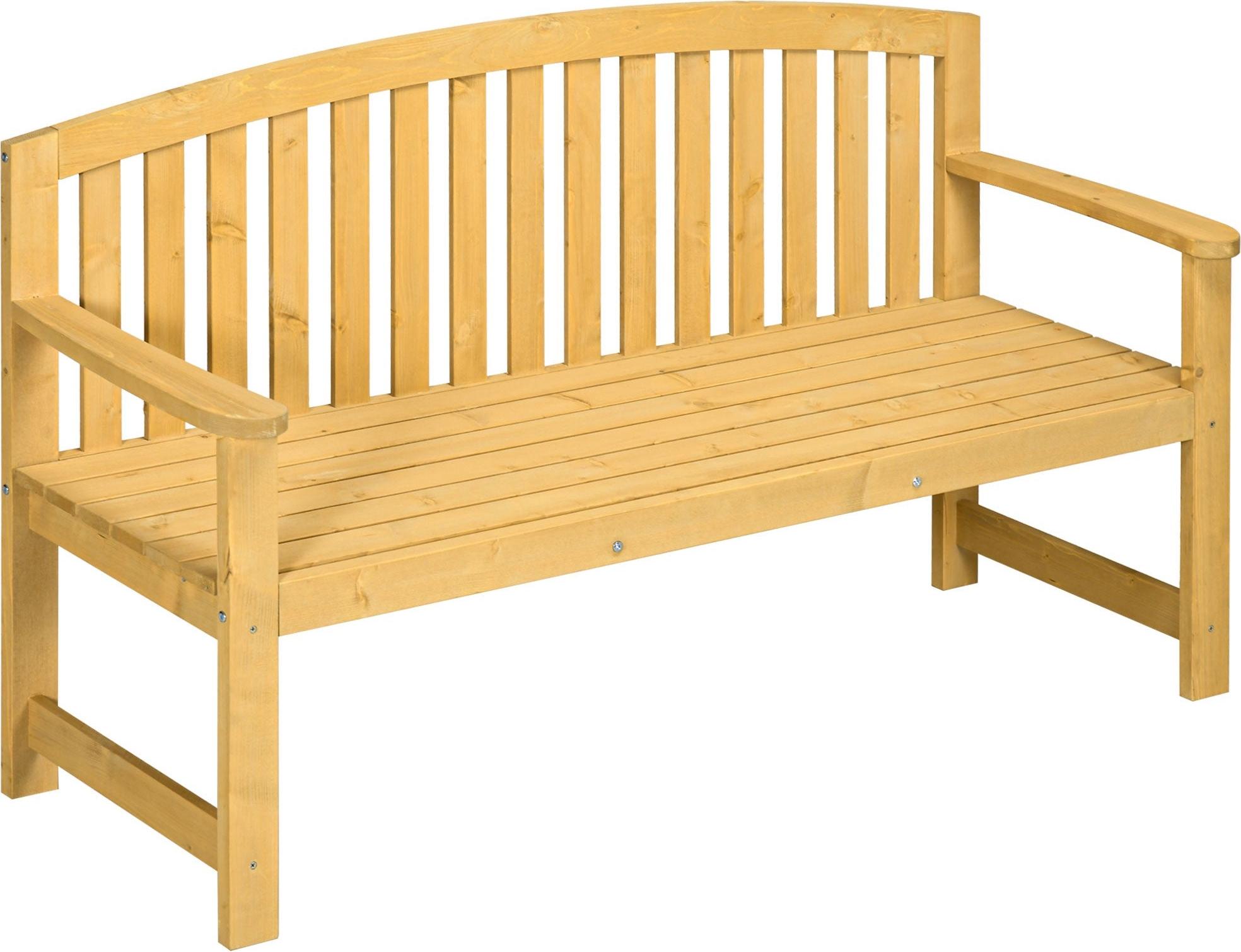 2-Sitzer-Gartenbank, wetterfestes Holz, Tragkraft 240 kg