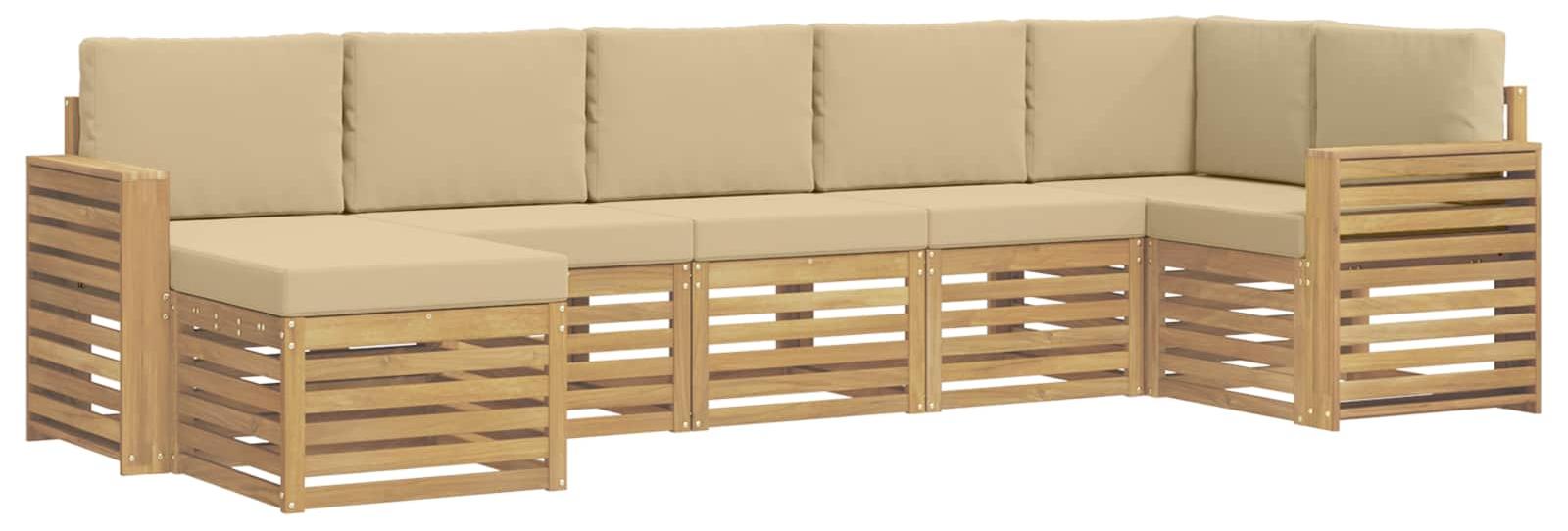 Garnitur aus 7 Outdoor-Sofas, Farbe Beige