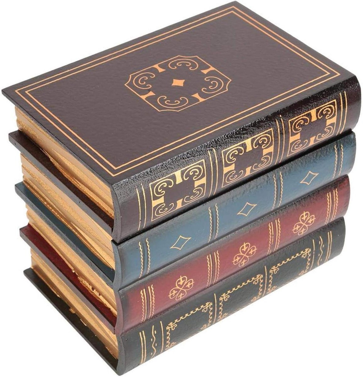 Decoratieve Nep Boek Doos in Vintage Stijl - B/D/H: 13,2 x 16 cm