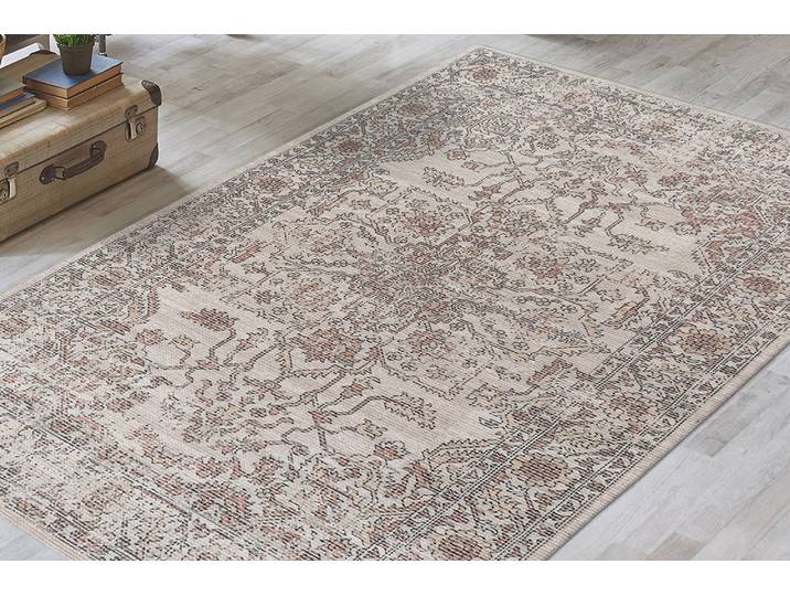 Teppich KAYOOM Perry 325 , beige, B:160cm H:16mm L:230cm, Baumwolle, Teppiche, Teppich, digitaler Druck, verwaschenes Farbendesign, pflegeleicht