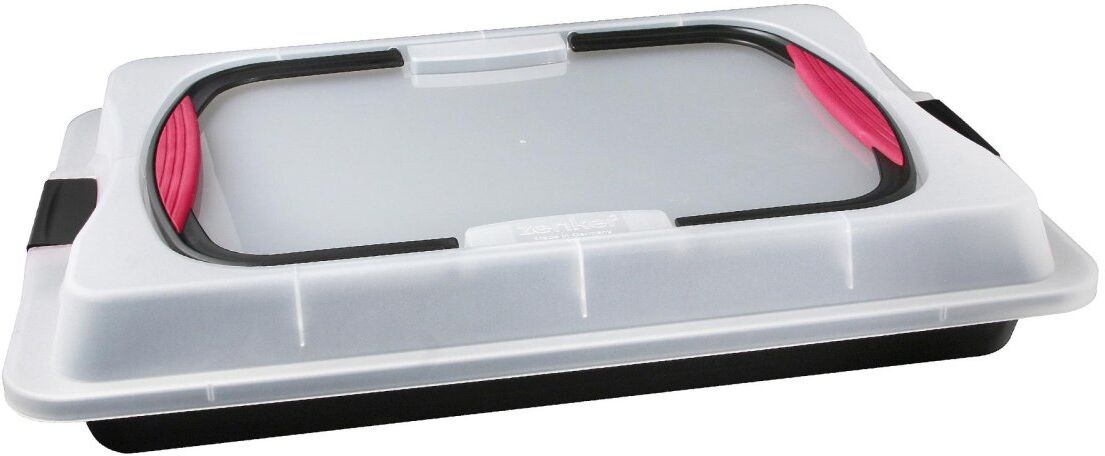 Zenker Blechkuchen Form mit Tragehaube Special - to go, 42x29cm
