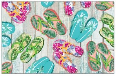 Counterart Paper Placemats Set of 24 - Pompano Flip Flops
