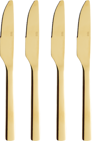 Aida Raw Kniv 4-Pak - Guld